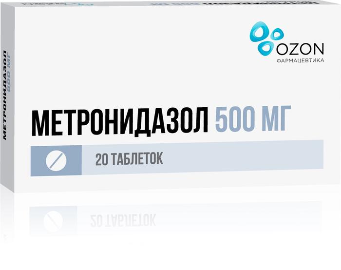 Изображение товара Метронидазол таб 500мг №20 /озон/ (Метронидазол)