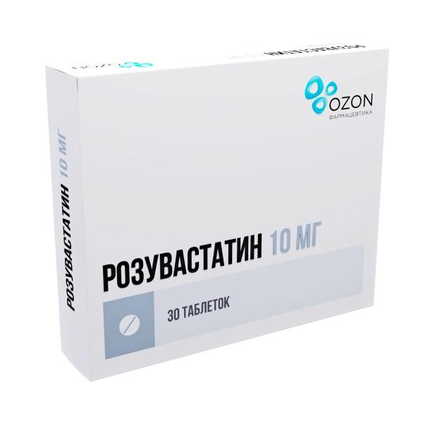 Изображение товара Розувастатин таб п/об/пл 10мг №30 /озон/ (Розувастатин)