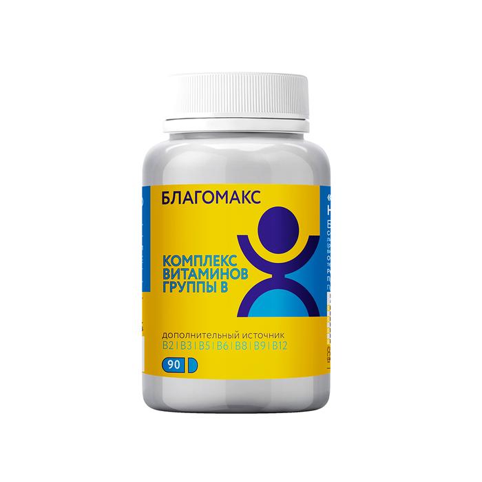 Изображение товара БЛАГОМАКС Витамины группы В капс. 150мг №90 для нервной системы и обмена веществ