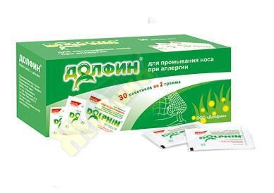 Изображение товара ДОЛФИН ср-во д/взр для промыв. носоглотки пак. 2г №30 при аллергии (Dolphin)