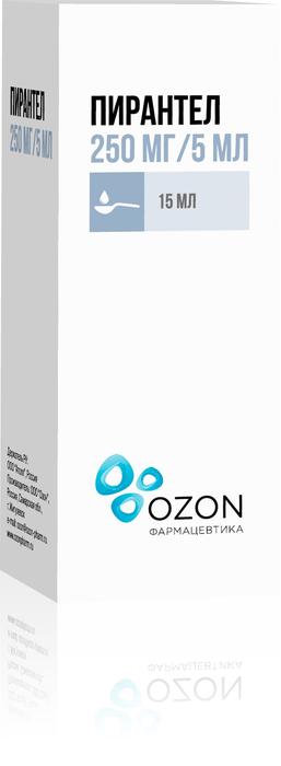 Изображение товара Пирантел суспензия 250мг/5мл 15мл флакон Озон для взрослых и детей