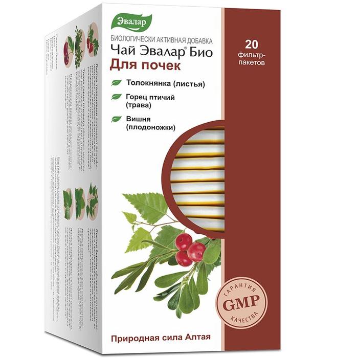 Изображение товара Чай биологически активный для почек 1,5г Эвалар 20 пакетиков