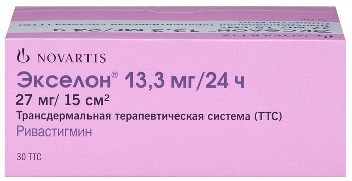 Изображение товара Экселон ттс 13,3 мг/24 ч №30 для лечения деменции