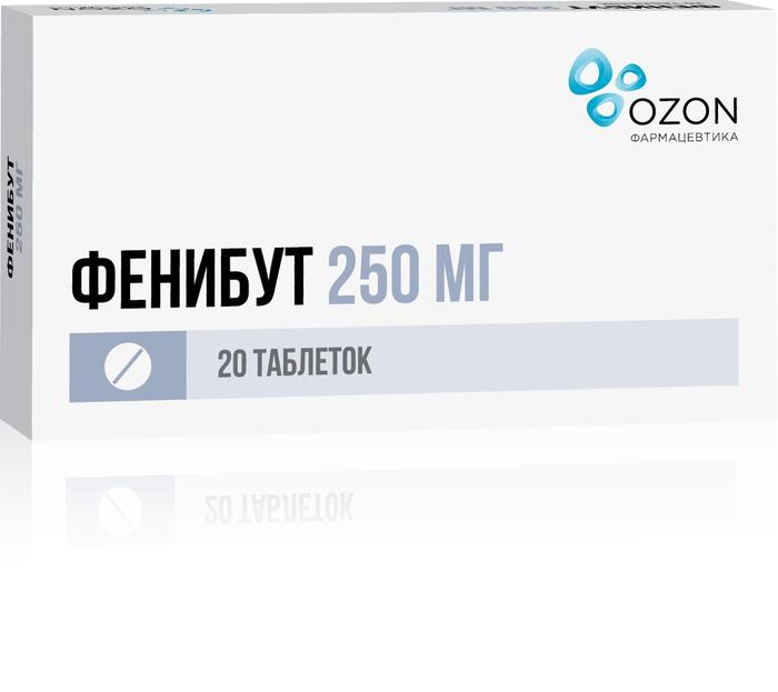 Изображение товара Фенибут таблетки 250 мг ОЗОН — лечение тревожных, неврологических состояний