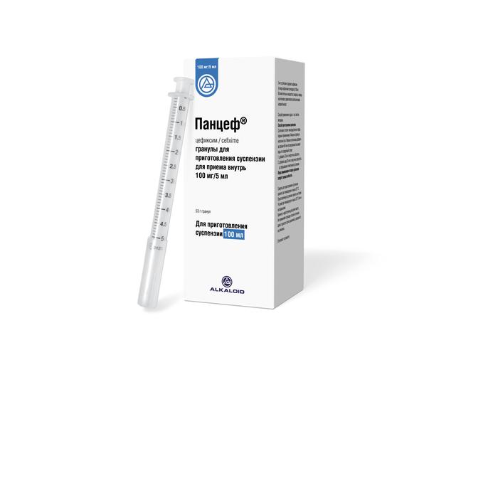 Изображение товара Панцеф гран д/сусп вн.прим. 100мг/5мл 100мл (Цефиксим)