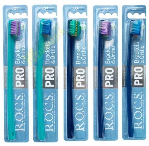 Изображение товара Зубная щетка R.O.C.S PRO Brackets & Ortho ультрамягкая специальная для брекетов