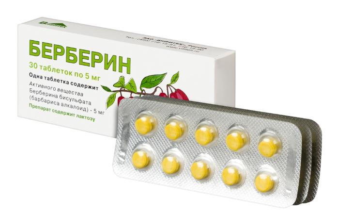 Изображение товара Берберин таблетки 5 мг №30 для поддержки печени желчного пузыря и путей