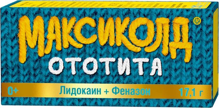 Изображение товара Максиколд ототита капли ушные 1% + 4% 15мл для лечения отита