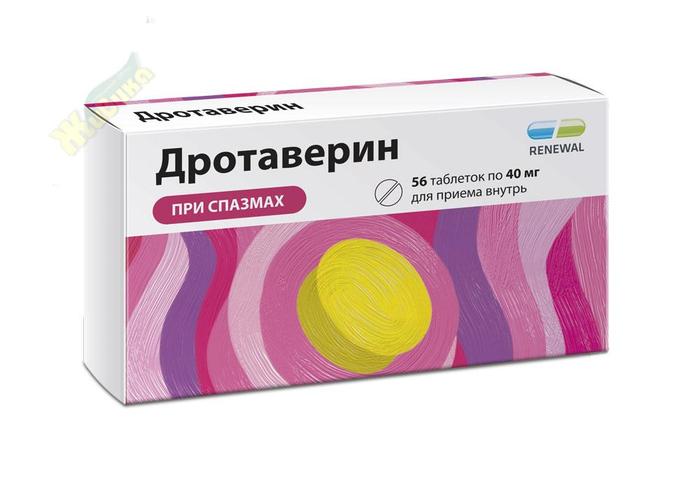 Изображение товара Дротаверин реневал таблетки 40мг №56 - средство для снятия спазмов