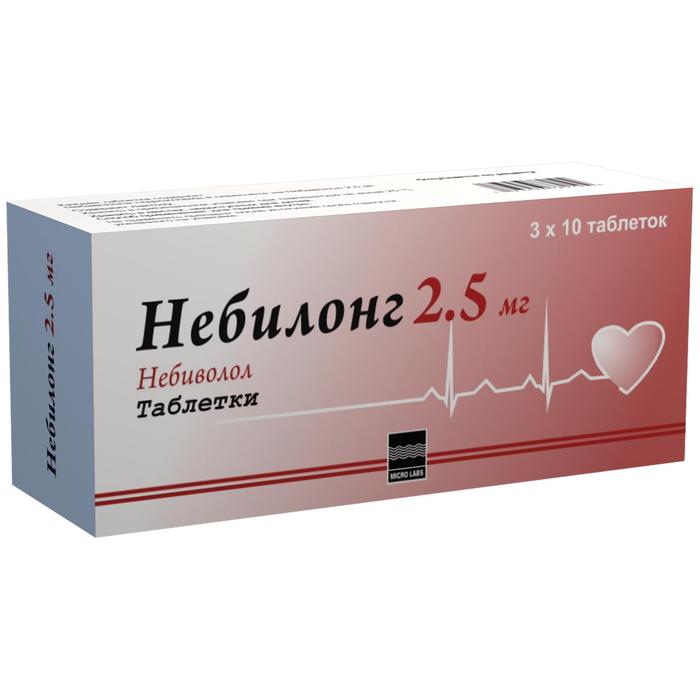 Изображение товара Небилонг таб 2,5мг №30 (Небиволол)