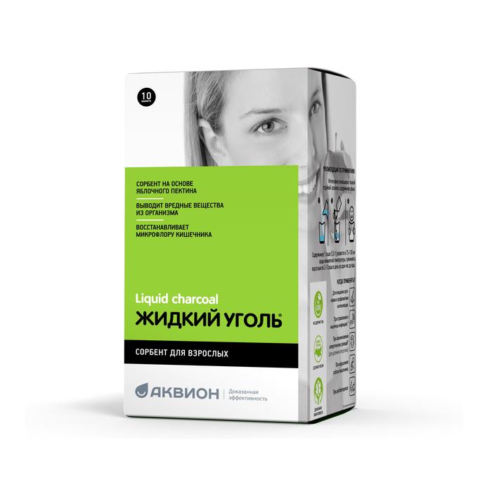 Изображение товара Жидкий уголь комплекс с пектином 5г саше 10шт