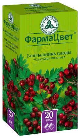 Изображение товара Боярышника плоды 3г ф/пак. №20 /красногорсклексредства/
