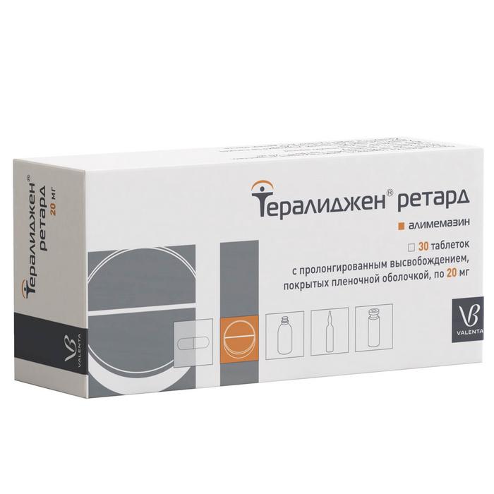 Изображение товара Тералиджен ретарда таблетки 20 мг №30 для лечения тревожных расстройств