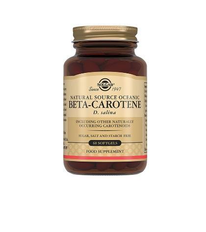Изображение товара СОЛГАР Бета-каротин капсулы из океанической водоросли D.Salina 60 шт