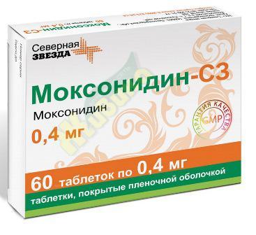 Изображение товара Моксонидин-сз таб п/об 400мкг №60 /СЗ/ (Моксонидин)