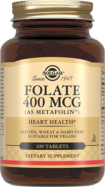 Изображение товара СОЛГАР Фолат таб 400мкг метафолин для нормализации уровня гомоцистеина