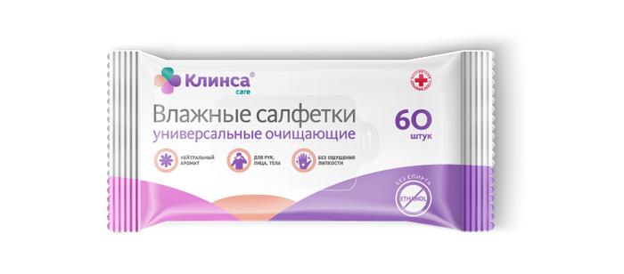 Изображение товара КЛИНСА салфетки влажные универсальные очищающие №60