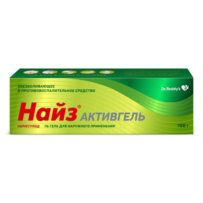 Изображение товара Найз активгель гель д/наруж. прим. 1% 100г - быстрое облегчение боли