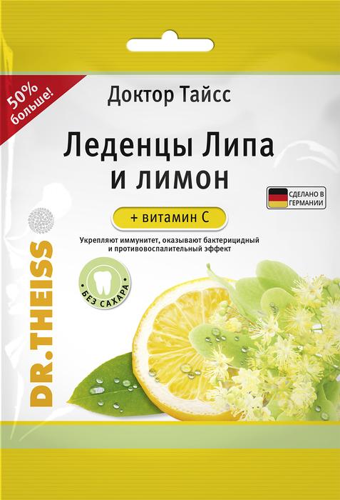 Изображение товара ДОКТОР ТАЙСС липа/лимон леденцы 75г с витамином С (Dr. Theiss)