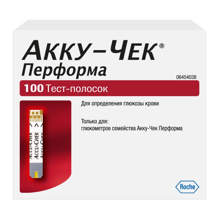Изображение товара Тест-полоски для определения глюкозы Акку-Чек Перформа 100 шт