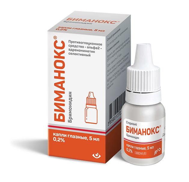 Изображение товара Биманокс капли глазные 2мг/мл 5мл фл (Бримонидин)
