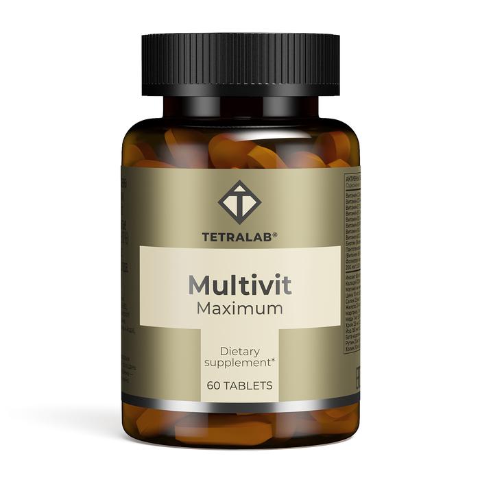 Изображение товара Мультивитамины ТЕТРАЛАБ Мультивит максимум для поддержки здоровья и иммунитета 60 таблеток