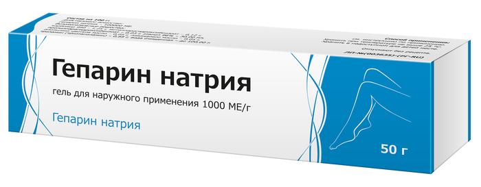 Изображение товара Гепарин натрия гель д/наруж.прим. 1000МЕ/г 50г туба /тульская фф/ (Гепарин натрия)