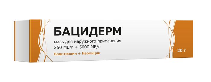 Изображение товара Бацидерм мазь д/наружного применения 20 г бакцитрацин и неомицин