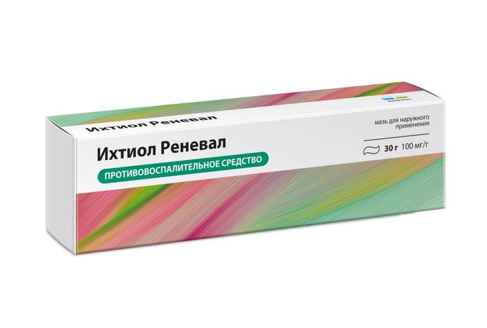 Изображение товара Ихтиол реневал мазь 100мг/г 30г для кожи воспалений и заживления
