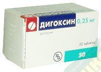 Изображение товара Дигоксин 0,25 мг таблетки 50 шт Гедеон Рихтер