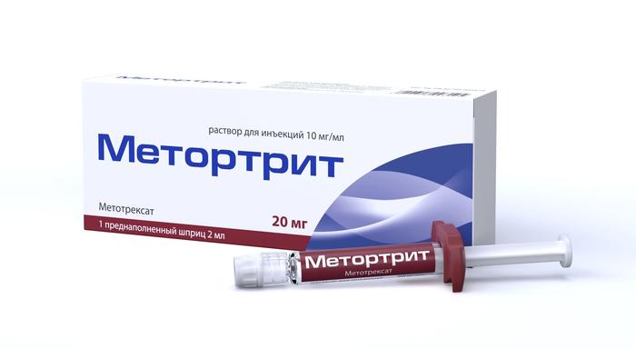 Изображение товара Метортрит р-р д/и 10мг/мл 2мл шприц с иглой для лечения артрита и псориаза