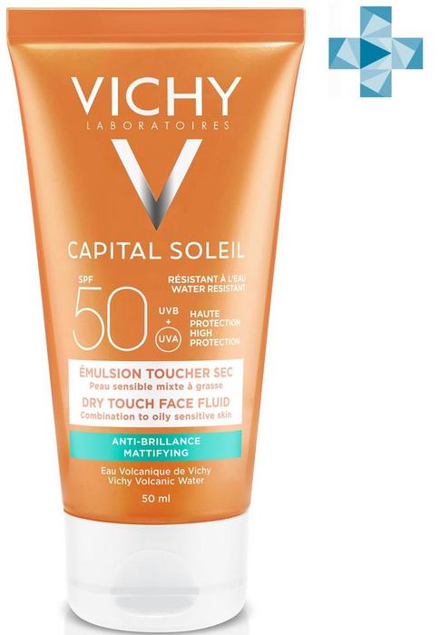 Изображение товара VICHY Капиталь солей эмульсия солнцезащитная для лица матирующая 50мл spf50 (ВИШИ)