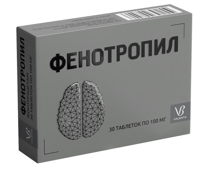 Изображение товара Фенотропил 100 мг таблетки №30 для улучшения работы ЦНС и повышения умственной активности