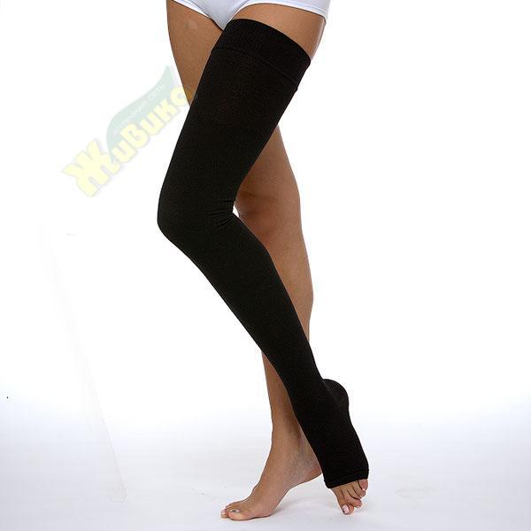 Изображение товара Компрессионные чулки до бедра второго класса кругловяз р 3 бежевые