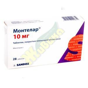 Изображение товара Монтелар таб п/об/пл 10мг №28 для профилактики и лечения астмы и аллергии