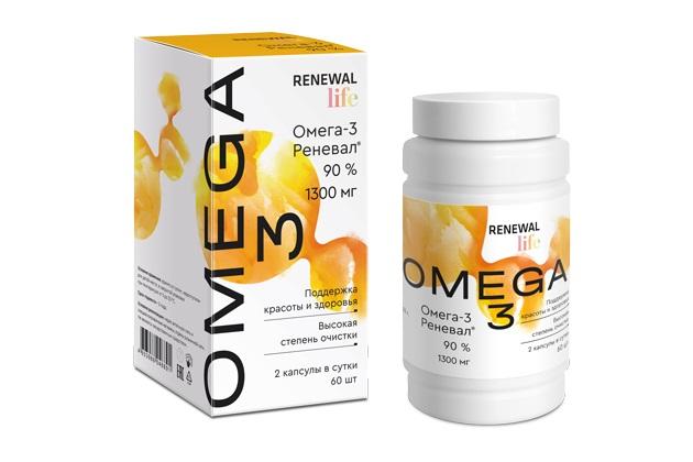Изображение товара ОМЕГА-3 90% реневал капс. 1300мг №60 /renewal/