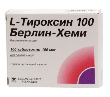 Изображение товара Л-тироксин 100 мкг Берлин-хеми таблетки 100 шт. для лечения щитовидной железы