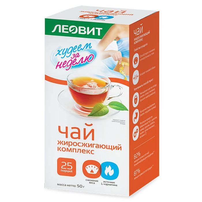 Изображение товара ЛЕОВИТ худеем за неделю чай похудин жиросжигающий комплекс 2,0г ф/пак. №25