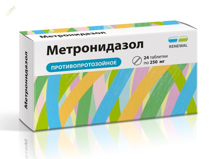Изображение товара Метронидазол реневал таб 250мг №24 /renewal/ (Метронидазол)