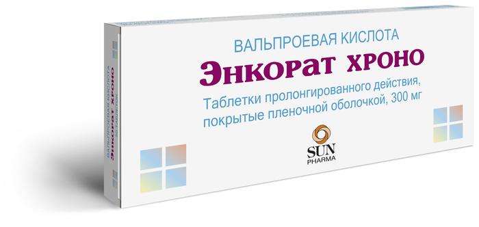 Изображение товара Энкорат хроно 300мг таблетки с контролируемым высвобождением 30 шт