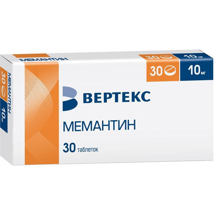 Изображение товара Мемантин Вертекс 10мг таблетки для лечения деменции (30 или 90 шт.)