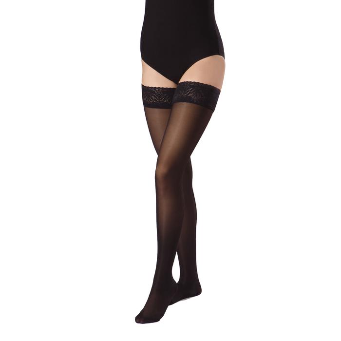 Изображение товара БИ ВЕЛЛ Мед чулки компресс. ажур. верх прозр. 2кл.22-29мм р.5 арт.jw-222 неро (B.Well)