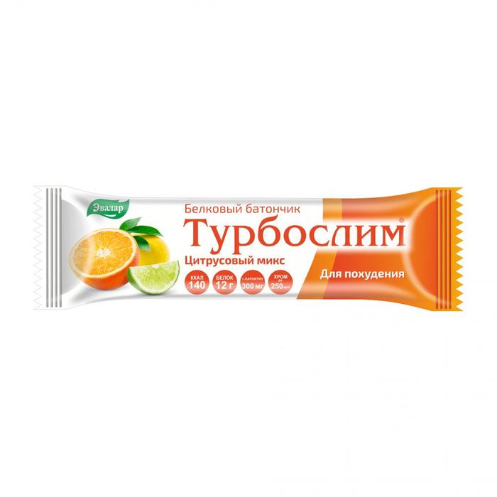 Изображение товара ТУРБОСЛИМ батончик д/контр. веса цитрусовый микс 50г