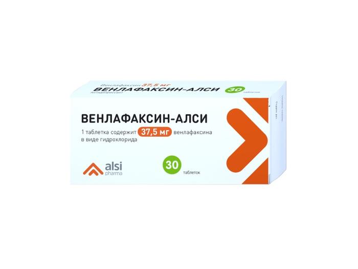 Изображение товара Венлафаксин-алси 37,5 мг таблетки №30 для лечения депрессии