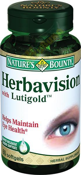 Изображение товара НЭЙЧЕС БАУНТИ Гербавижн и лютиголд капс. №60 (Natures Bounty)