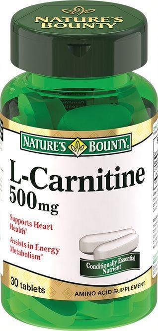 Изображение товара НЭЙЧЕС БАУНТИ L-Карнитин 500мг таблетки 30 штук для поддержки сердца и метаболизма