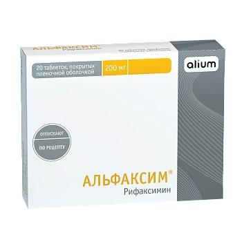 Изображение товара Альфаксим таб п/об/пл 200мг №20 (Рифаксимин)