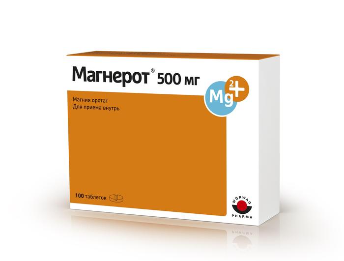 Изображение товара Магнерот таб 500мг №100 для восполнения дефицита магния