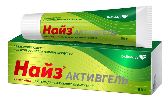 Изображение товара Найз активгель гель д/наруж.прим. 1% 50г (Нимесулид)