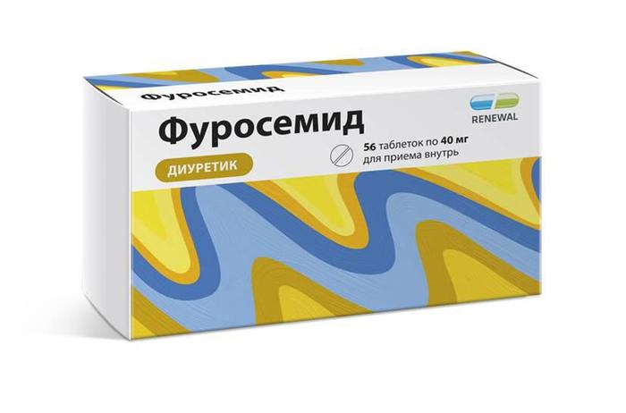 Изображение товара Фуросемид Реневал 40 мг таблетки №56 для лечения гипертензии и отеков